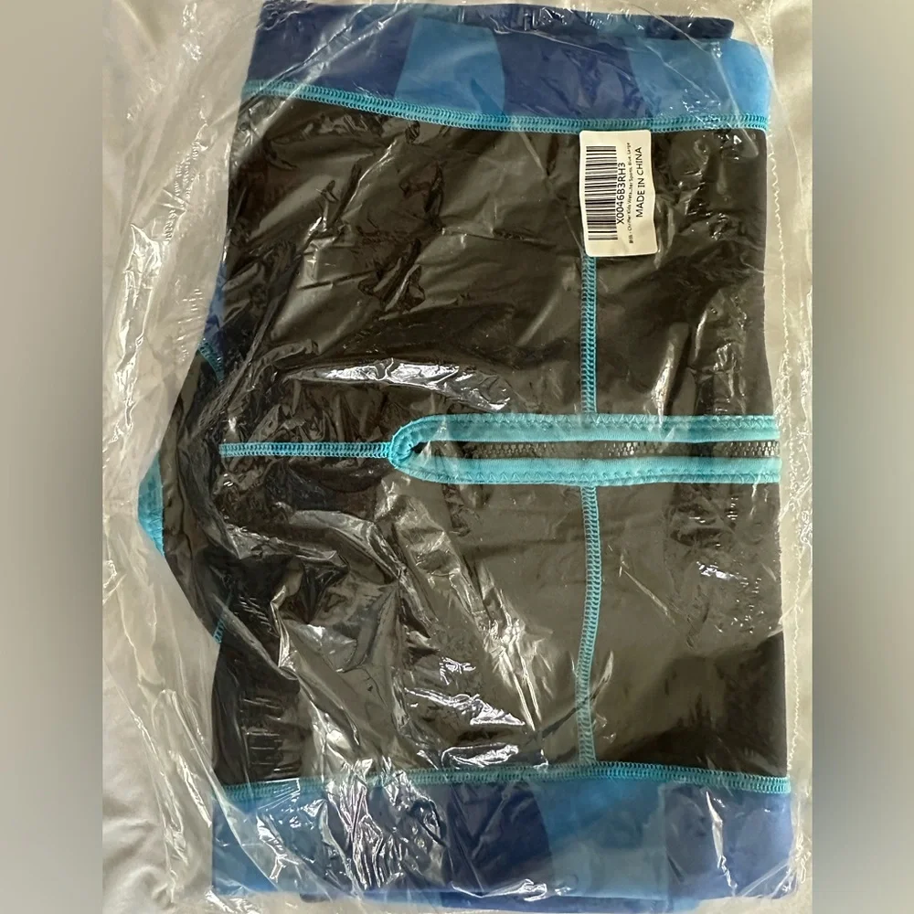 Chriffer Kids Large Shorty Wetsuit‎ Blue Black Front Zip Swim Surf NIP